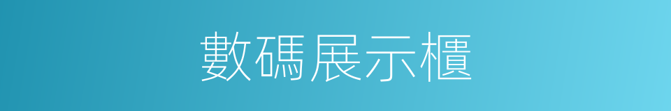 數碼展示櫃的同義詞