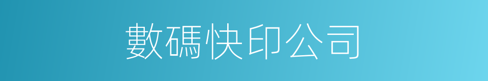 數碼快印公司的同義詞