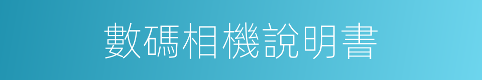 數碼相機說明書的同義詞