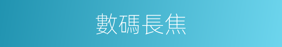 數碼長焦的同義詞