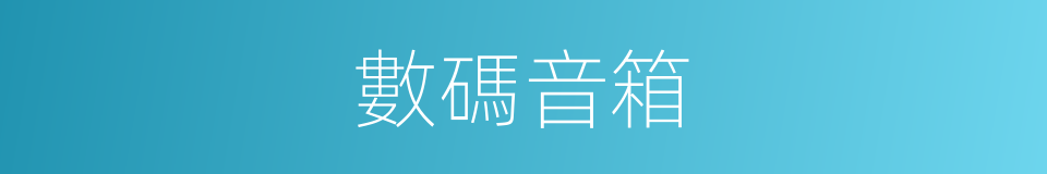 數碼音箱的同義詞