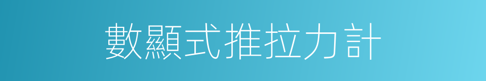 數顯式推拉力計的同義詞