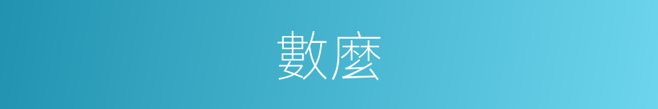 數麼的同義詞