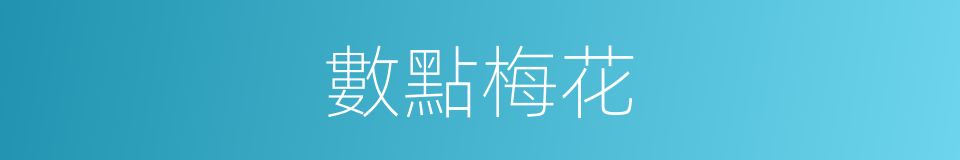 數點梅花的同義詞