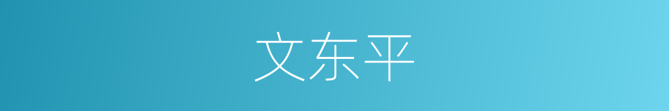 文东平的同义词