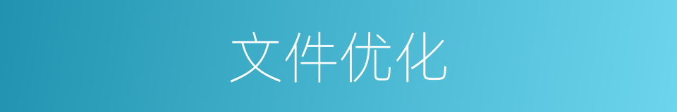 文件优化的同义词