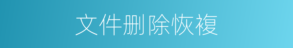 文件删除恢複的同义词