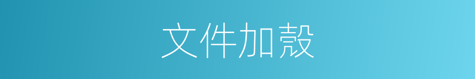 文件加殼的同義詞