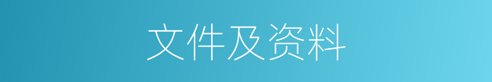 文件及资料的同义词