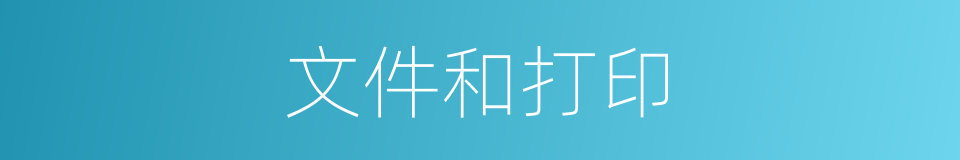 文件和打印的同义词