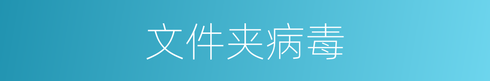 文件夹病毒的同义词