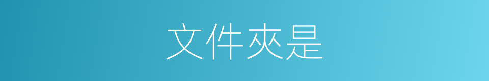 文件夾是的意思