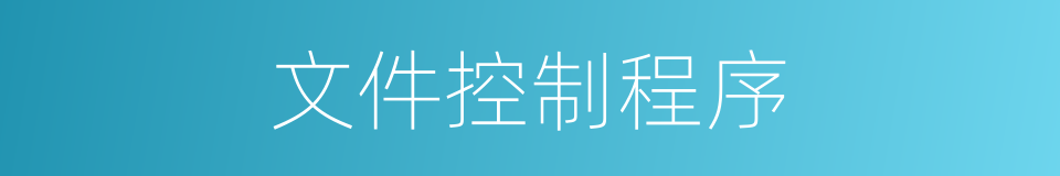 文件控制程序的同义词