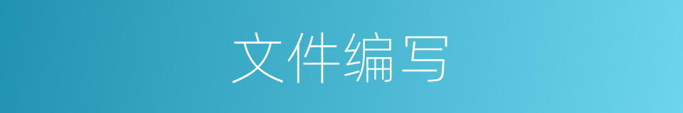 文件编写的同义词