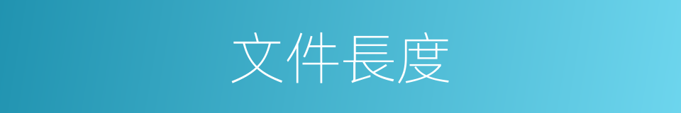文件長度的同義詞