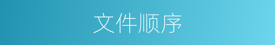 文件顺序的同义词