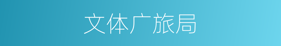 文体广旅局的同义词
