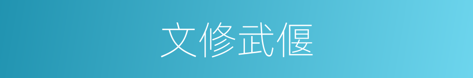 文修武偃的意思