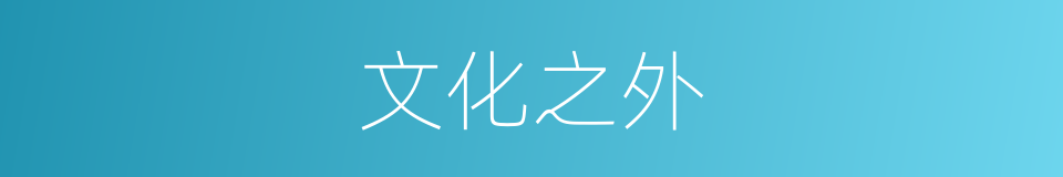 文化之外的同义词