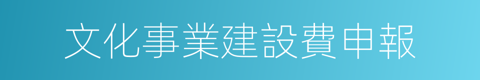 文化事業建設費申報的同義詞