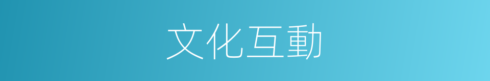 文化互動的同義詞