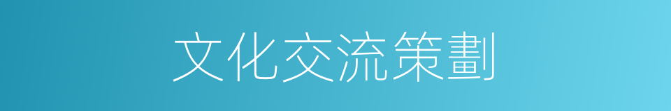 文化交流策劃的同義詞