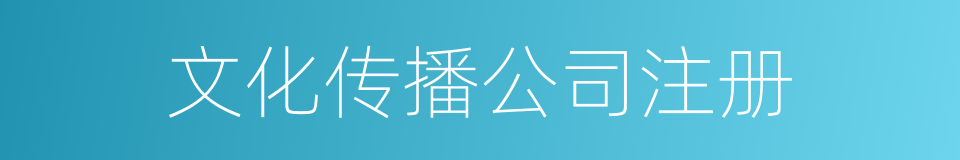 文化传播公司注册的同义词