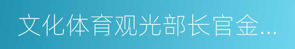 文化体育观光部长官金钟德的同义词