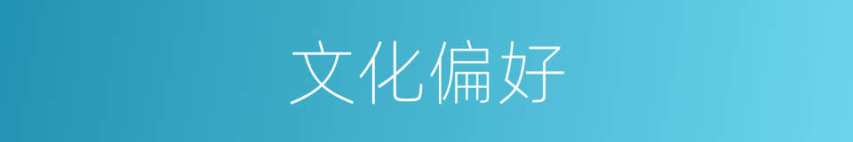 文化偏好的同义词
