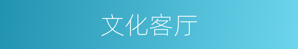 文化客厅的同义词