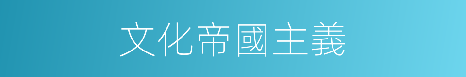文化帝國主義的同義詞