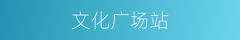 文化广场站的同义词