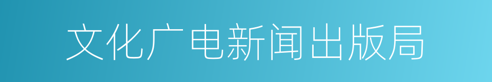 文化广电新闻出版局的同义词