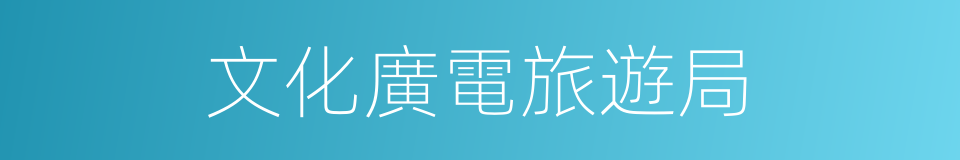 文化廣電旅遊局的同義詞