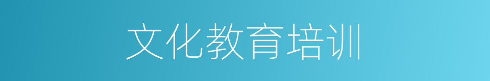 文化教育培训的同义词