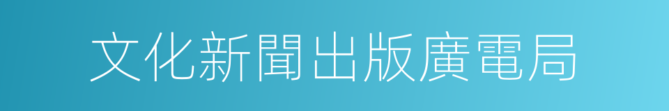 文化新聞出版廣電局的同義詞