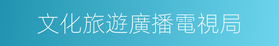 文化旅遊廣播電視局的同義詞