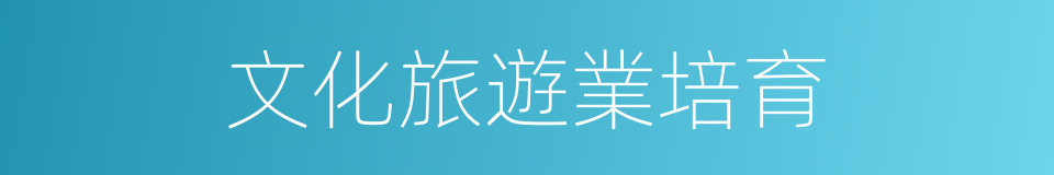 文化旅遊業培育的同義詞