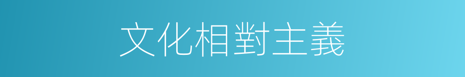 文化相對主義的同義詞