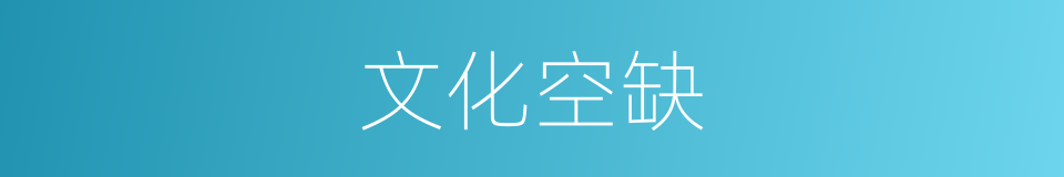 文化空缺的同义词