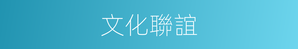 文化聯誼的同義詞