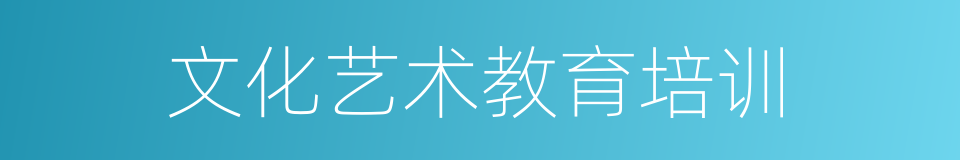 文化艺术教育培训的同义词