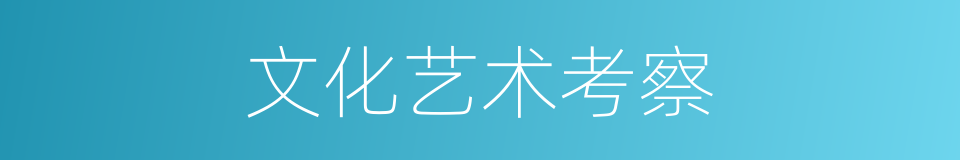 文化艺术考察的同义词