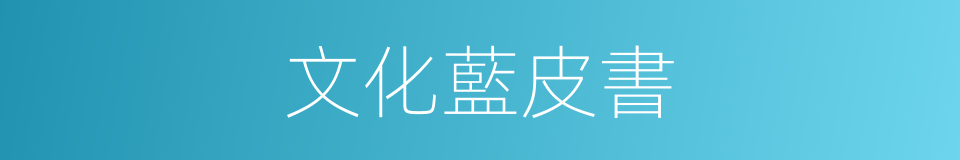 文化藍皮書的同義詞