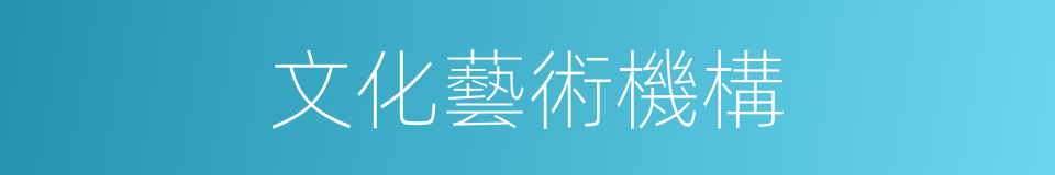 文化藝術機構的同義詞