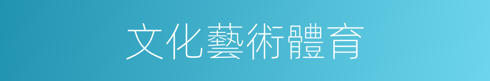 文化藝術體育的同義詞