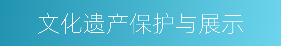 文化遗产保护与展示的同义词