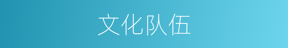 文化队伍的同义词