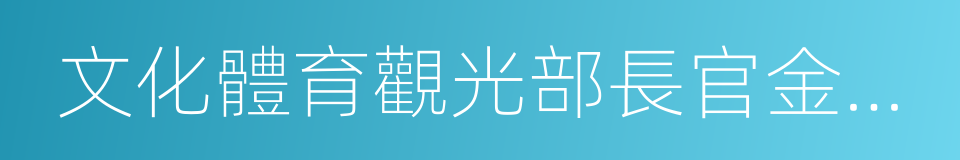 文化體育觀光部長官金鍾德的同義詞