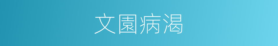文園病渴的意思
